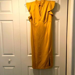 Yellow Dress and white dress form fitting